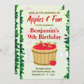 Apple Orchard Uitnodiging voor verjaardag (Voorkant / Achterkant)