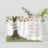 Apple Orchard Virtual Livestream Wedding Kaart (Staand voorkant)