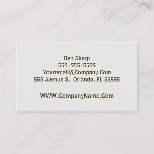 Apple Orchard Visitekaartje (Achterkant)