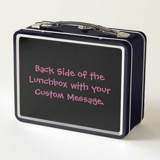 Apple Paarse Metal Lunch Box (Achterkant)