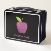 Apple Paarse Metal Lunch Box (Voorkant)