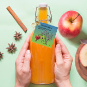 Apple Pals Funny Cartoon Cider Pie en meer Bedankjes Labels