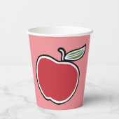 Apple Paper Cup Papieren Bekers (Achterkant)