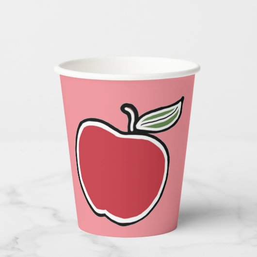 Apple Paper Cup Papieren Bekers (Voorkant)
