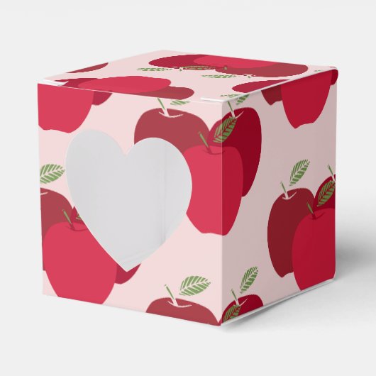 Apple Patroon Hart Favoriet Box voor Party Gifts Bedankdoosjes (Voorkant Zijde)