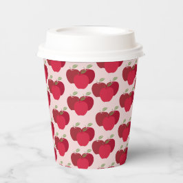 Apple Pattern 8oz Paper Cup met Deksel voor Evenem Papieren Bekers