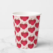 Apple Pattern 8oz Paper Cup zonder deksel voor eve Papieren Bekers (Achterkant)