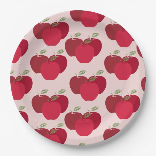 Apple Pattern 9" Ronde Bord voor feesten of evenem (Voorkant)