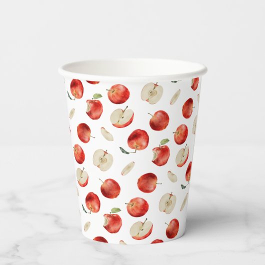Apple Pattern Baby shower Papieren Bekers (Achterkant)