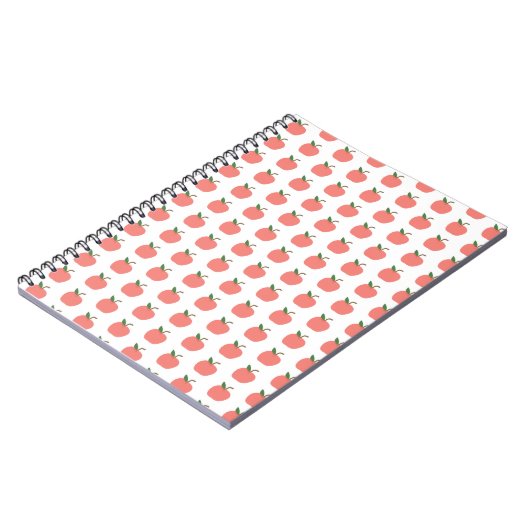 Apple Pattern | Cute Teacher Modern Scandi Pink Notitieboek (Linkerzijde)