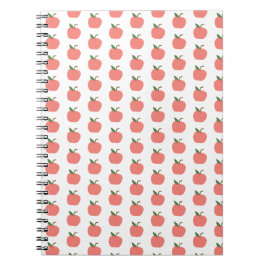 Apple Pattern | Cute Teacher Modern Scandi Pink Notitieboek
