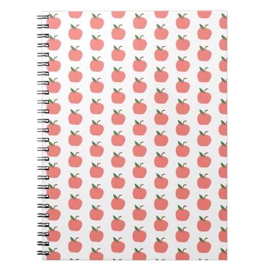 Apple Pattern | Cute Teacher Modern Scandi Pink Notitieboek (Voorkant)