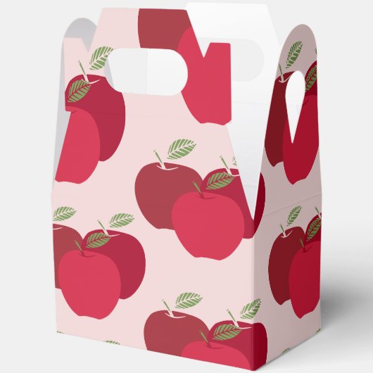 Apple Pattern Gable Favoriete Box voor Feestgesche Bedankdoosjes (Open)