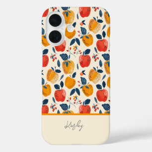 Apple Pattern met aangepaste naam iPhone 16 Hoesje