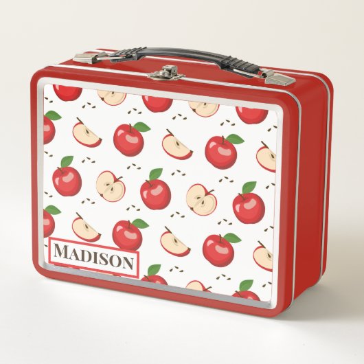 Apple Pattern Metal Lunch Box (Voorkant)