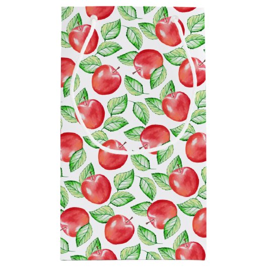 Apple Pattern Personalized Teacher Klein Cadeauzakje (Achterkant)