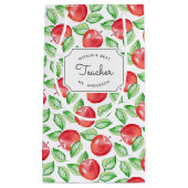 Apple Pattern Personalized Teacher Klein Cadeauzakje (Voorkant)