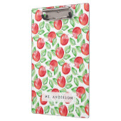 Apple Pattern Personalized Teacher Klembord (Links)