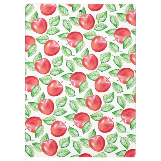 Apple Pattern Personalized Teacher Klembord (Achterkant)