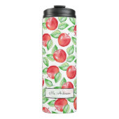 Apple Pattern Personalized Teacher Thermosbeker (Voorkant)