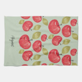 Apple Pattern Waterverf Handgeschilderd Monogramme Theedoek (Horizontaal)
