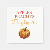 Apple Peaches Pumpkin Pie Autumn Napkin Servet (Voorkant)