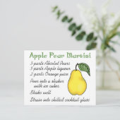 Apple Pear Martini Briefkaart (Staand voorkant)