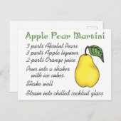 Apple Pear Martini Briefkaart (Voorkant / Achterkant)