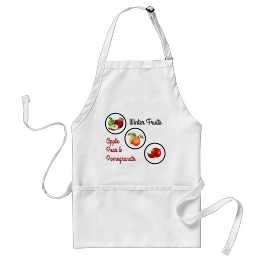 Apple, peer & Pomegranate Design Standaard Schort (Voorkant)