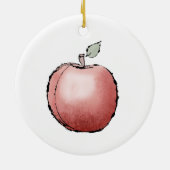 Apple Pencil & Schaar Design – cadeau voor leerkra Keramisch Ornament (Achterkant)