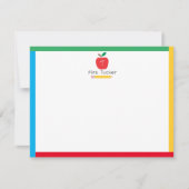 Apple Pencil Schattigee Primary Colours Monogram D Notitiekaartje (Voorkant)