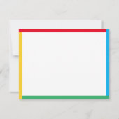 Apple Pencil Schattigee Primary Colours Monogram D Notitiekaartje (Achterkant)