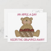 Apple per dag houdt de grumpies weg! briefkaart (Voorkant / Achterkant)