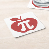 Apple Pi 3.14 Wiskunde Pi Dag Kartonnen Onderzetters (Schuin)