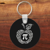 Apple Pi Algebra Sign Wiskunde Funny Pi Day Gift Sleutelhanger (Voorkant)