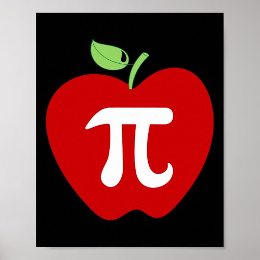 Apple Pi Apple Pie Wiskunde Lover Poster (Voorkant)