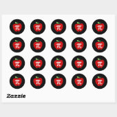 Apple Pi Apple Pie Wiskunde Lover Ronde Sticker (Vel)