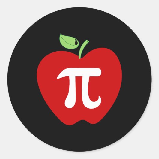 Apple Pi Apple Pie Wiskunde Lover Ronde Sticker (Voorkant)