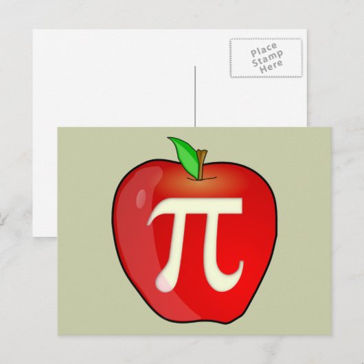 Apple Pi Briefkaart (Voorkant / Achterkant)