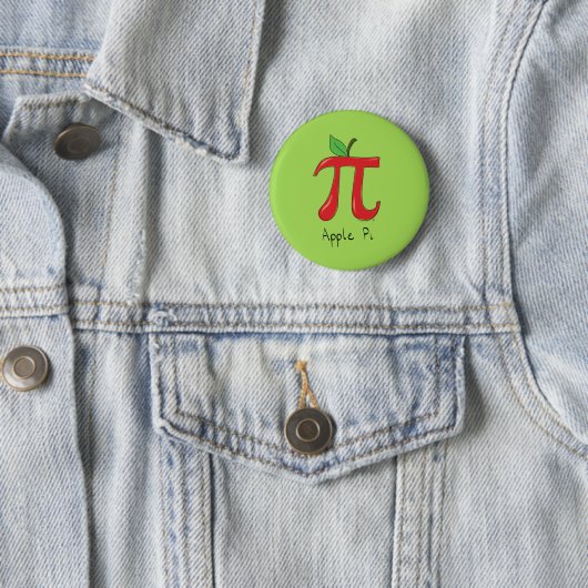 Apple Pi Cute Wiskunde Pi Day Button Pin (In situ)