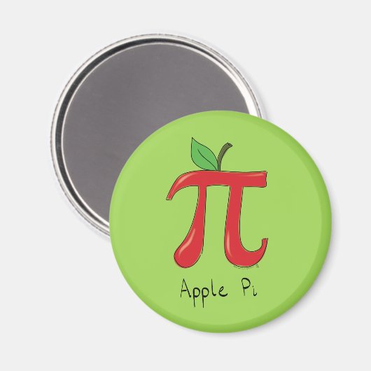 Apple Pi Cute Wiskunde Pi Day Magnet (Voorkant / Achterkant)