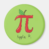 Apple Pi Cute Wiskunde Pi Day Magnet (Voorkant)