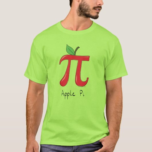 Apple Pi Cute Wiskunde Pi Day Mannen T-Shirt (Voorkant)