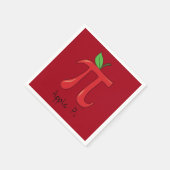 Apple Pi Cute Wiskunde Pi Day Napkins Servet (Hoek)