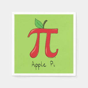 Apple Pi Cute Wiskunde Pi Day Napkins Servet
