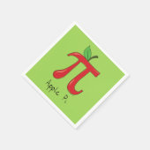 Apple Pi Cute Wiskunde Pi Day Napkins Servet (Hoek)