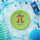 Apple Pi Cute Wiskunde Pi Day Party Paper Borden Papieren Bordje (Feest)