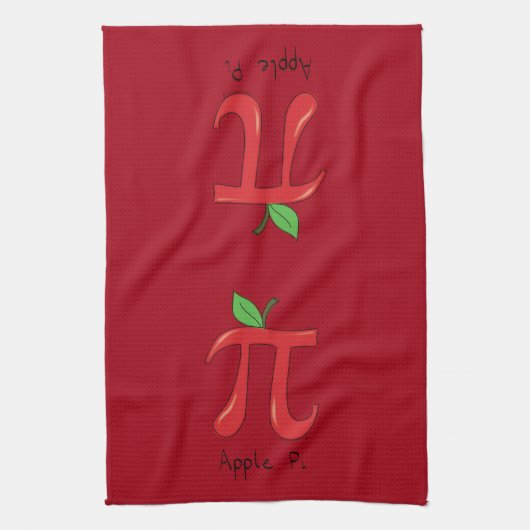 Apple Pi Cute Wiskunde Pi Day Pie Baking Kitchen T Theedoek (Verticaal)