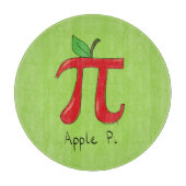 Apple Pi Cute Wiskunde Pi Day Pie Cutting Board Snijplank (Voorkant)