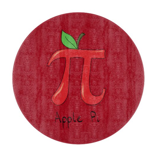 Apple Pi Cute Wiskunde Pi Day Pie Cutting Board Snijplank (Voorkant)